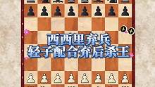 西西里弃兵，轻子配合弃后杀王#国际象棋的玩法 #下棋的手法和技巧
