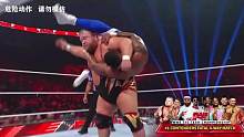 WWE：八人混战途中，神秘人突然出现，众人被他一顿收拾 #WWE #体育 #竞技 #解说 #wwe