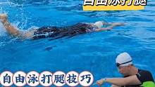 新手如何掌握自由泳打腿，这个方法最适合新手学习，轻松游自由泳#自由泳打腿 