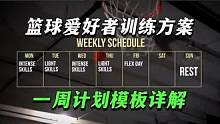 篮球爱好者一周训练安排模板 #篮球 #篮球教学 #篮球训练 #训练安排 #训练计划 #周计划
