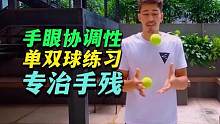 单双球手眼协调练习 #协调性 #手眼协调 #网球训练 #篮球训练 #速度球 #拳击教学