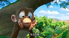 猴子突然发现自己会说话了，猴子大象大电影#治愈动漫 #治愈系 #动漫 #动画
