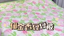 #豆豆被郁金香牛奶绒豆豆被简直不要太好看，关键整张都能机洗，A类面料，大人小孩都能盖#床上用品 #家