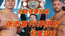 火星撞地球的比赛！张志磊VS乔伊斯二战称重结束，均创造最高体重