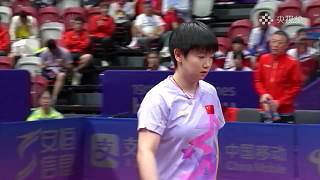 勢如破竹！乒乓球女子單打1/4決賽中國選手孫穎莎11：6擊敗朝鮮拿下第二局