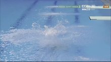 中国选手王宗源跳水男子1米跳板决赛第二跳69.00分