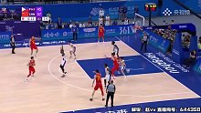 亚运会男篮半决赛！手感持续！赵睿在底角再次投进三分！比分来到60:45！