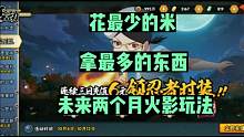 花最少的米，拿最多的东西，未来两个月火影玩法#火影忍者手游