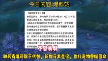 时隔一个星期终于迎来更新，神兵寄魂可取下和代替，新增元素星宿，优化宠物吞噬回命规则，星宿重置指定#妄