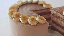 香蕉巧克力蛋糕｜浓郁巧克力戚风详细做法！#巧克力蛋糕 #巧克力控 #甜品