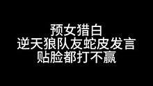板子：预女猎白。贴脸都贴不明白#狼人杀 #神秘狗