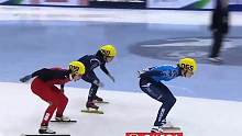 王濛被韩国人下脏手推开，失控甩出十米远，最后王濛第一打脸对手#短道速滑 #韩国犯规 #王濛 #速滑 