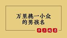男孩宝宝起名如何万里挑一#宝宝起名 #起名 #萌宝起名 #取名 #男孩名