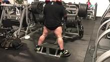 今天给器械上个大重量 看背影有知道他是谁的老铁嘛#力量举入门 #健身 #日常训练 #深蹲 #大重量训