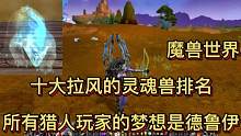 魔兽世界：十大拉风的灵魂兽排名，所有猎人玩家的梦想是德鲁伊#魔兽世界 #魔兽世界灵魂兽 #阿克图瑞斯