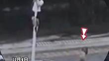 男子被狗狗追赶灵机一动爬上路灯杆#惊险一幕 (编辑：努尔波拉提)