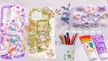抽签DIY奶油胶手机壳！老妈的卡通壳VS我的古风系#手工diy #亲子互动 #手工制作 #手机壳di