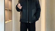 胖男生冬天想要穿的保暖显瘦又有气质，这套加棉夹克外套一定要入手  #微胖穿搭   #显瘦穿搭    