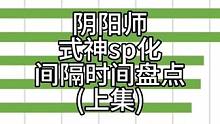 #阴阳师 式神sp化的间隔时间盘点，平均耗时3年8个月，最短的1年1个月，最长的7年2个月，按照这个