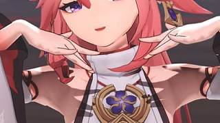 八重神子  如果有一天我和八重神子在一起了  嘿嘿嘿嘿~ #原神 #云原神 #原神楓丹