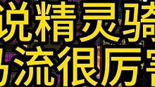 听说精灵骑士骑马流很厉害！