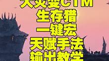 大灾变魔兽世界4.3 CTM生存猎一键宏天赋手法输出极限 #魔兽世界 #生存猎一键宏