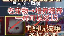 没有熊猫 老宠物培养培养一样过15（主站穷奇/副饕餮）  肉鸽玩法#妄想山海 #斗兽爬塔 #攻略 #