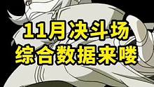 11月决斗场综合数据来喽 #火影忍者手游#火影忍者#火影手游