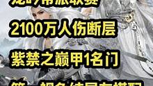 1.2.1顶级甲组帮派联赛
龙吟2100万人伤第一视角
结尾附此号搭配
#逆水寒手游  #逆水寒手游
