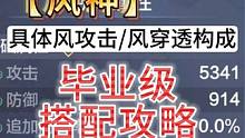 新版本【风神】毕业级搭配攻略 具体风攻击/风穿透构成  太强了#妄想山海 #新版本 #风神 #风攻击