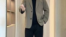 胖子冻死也要买的禁欲系毛呢西服，去当伴郎这样穿，伴娘倒贴都要嫁给你 #微胖穿搭   #轻熟穿搭   