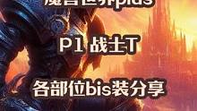 魔兽世界plus探索赛季服P1战士T各部位BIS装分享 #魔兽世界 #魔兽世界plus #战士T #