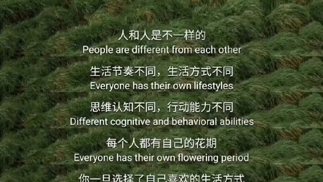 每个人都有自己的花期