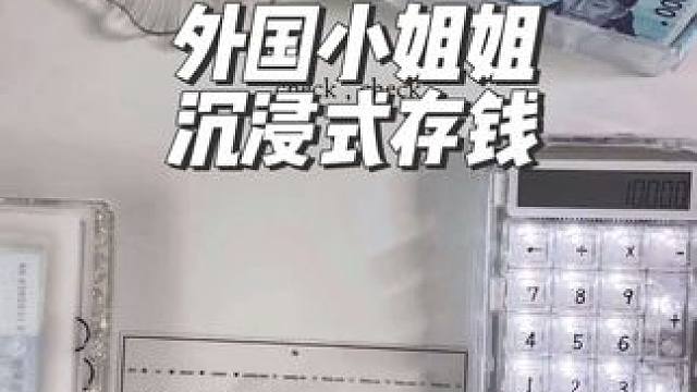 外国小姐姐沉浸式存她的额外收入15万韩元，建议给韩国计算器额外增加四个零的按键#存钱#沉浸式 #沉浸