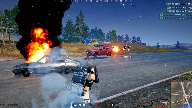 绝地求生 火箭筒击杀击倒瞬间