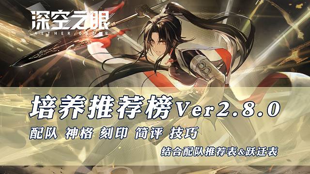 【深空之眼】培养推荐榜V2.8 更新九司·陆吾攻略