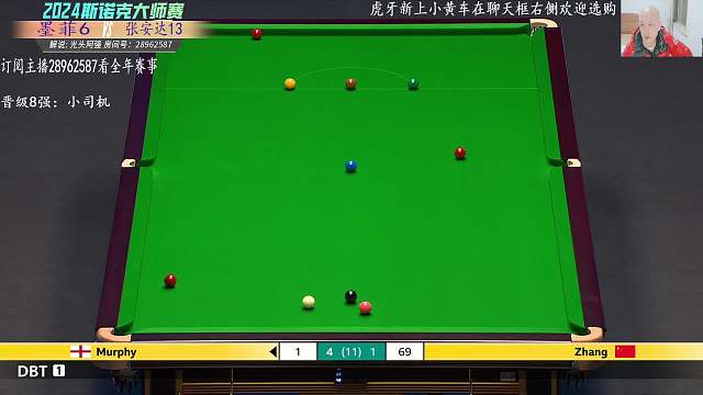 肖恩·墨菲vs张安达 2024大师赛 光头强 下