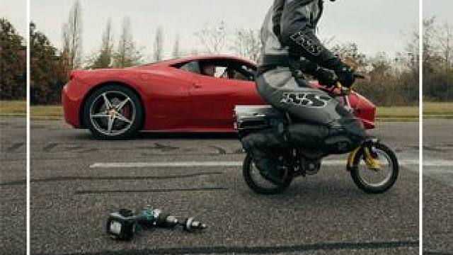 当儿童自行车装上快艇发动机，法拉利458都不放在眼里？#改装 #法拉利 