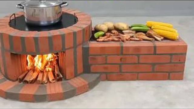 在院里垒个这样的土灶实用又好看#手工 #柴火灶制作 #小院改造 #火炉