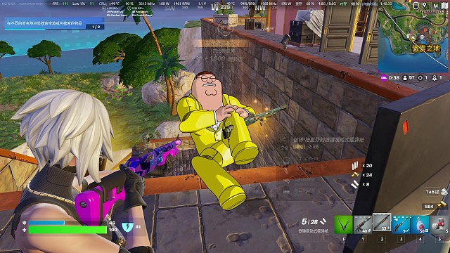 【堡垒之夜】皮特连倒地都要水时长