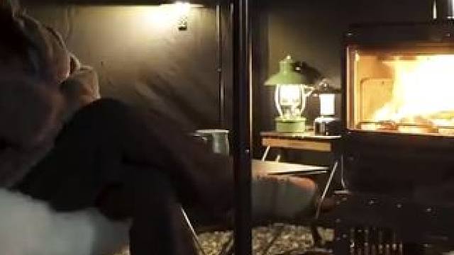 大冬天一个女生在大山里做甚 #露营 #露营⛺ #小姐姐