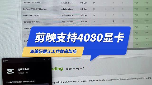 4080显卡的双编码器，很多人不知道怎么用，剪映终于支持了