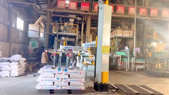 饲料码垛机械手 饲料厂码垛机器人 山东本森饲料码垛机#饲料码垛机 #饲料码垛机器人 #饲料码垛机拆垛