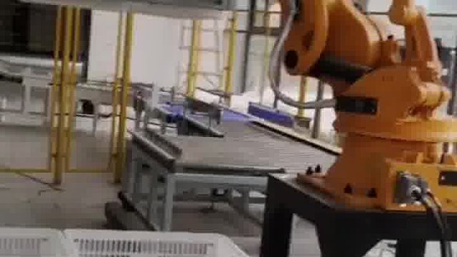 水果塑料筐托盘拆垛机器人 柑橘水果筐拆垛机#拆垛机 #塑料筐拆垛机 #水果筐拆垛机 #拆垛机器人 #