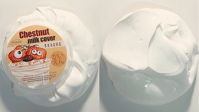 玩一盒芝士奶盖 顿顿的戳感～