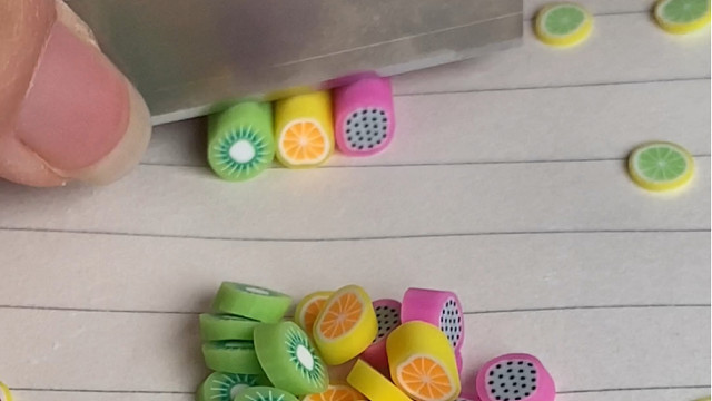 三管齐下切水果软陶切片，好玩~