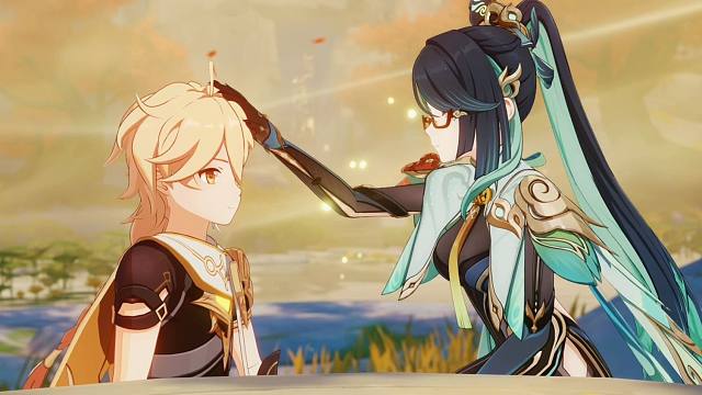 哇，留云对旅行者使用摸头杀！！！空和荧再次相遇？