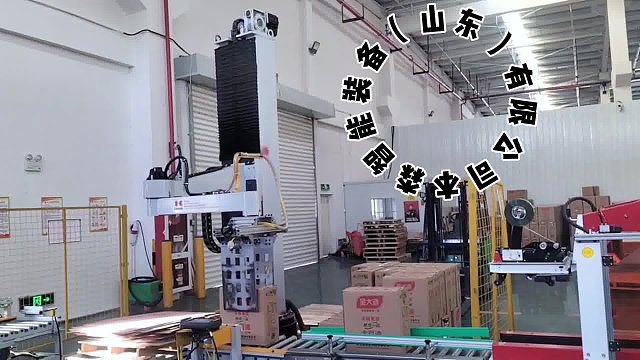 本森新型箱装物料单立柱机械手臂码垛#码垛机器人 #工业机器人 #机械手 #堆垛机 #码垛