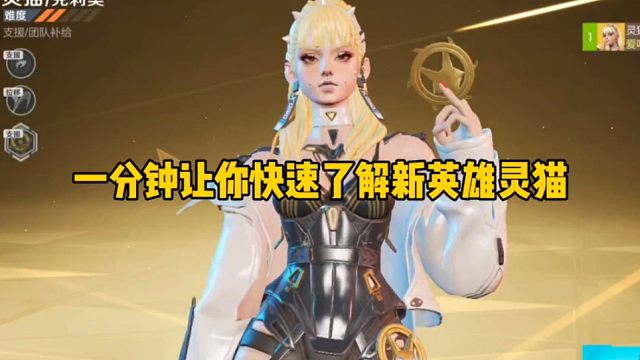 一分钟让你快速了解新英雄灵猫 #高能英雄