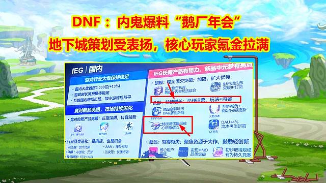 DNF ：内鬼爆料“鹅厂年会”！地下城策划受表扬，核心玩家氪金拉满